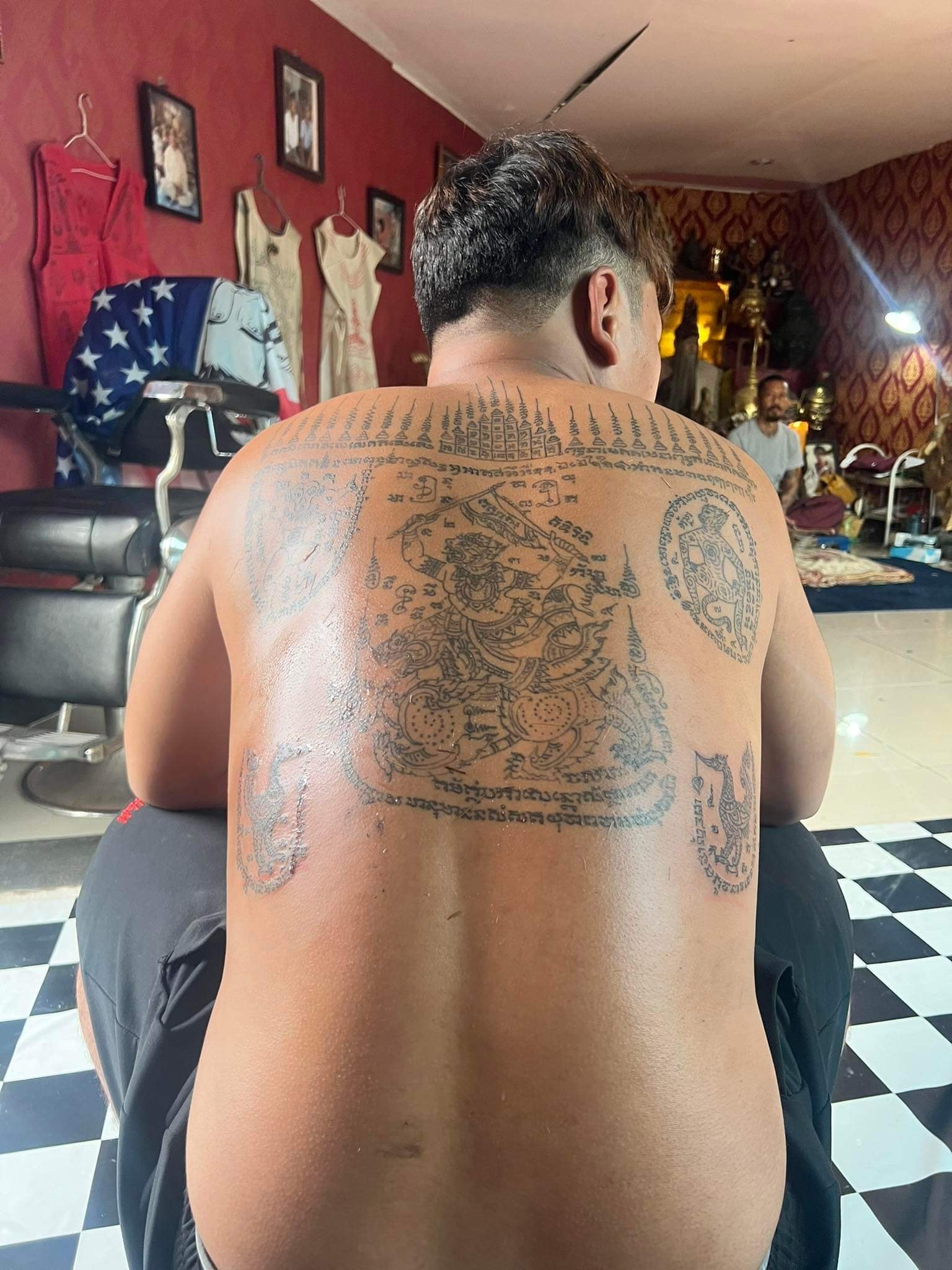 Hanuman Sak Yant on the back