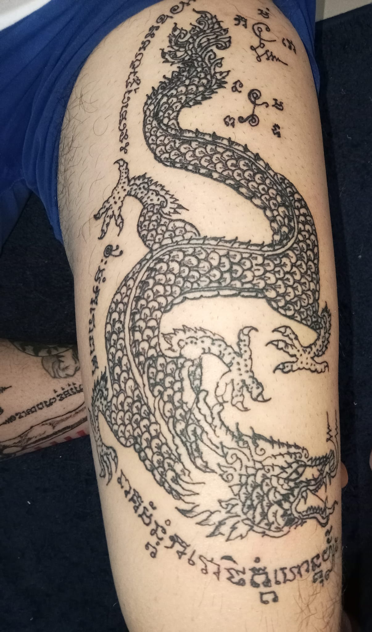 Dragon Sak Yant on the back