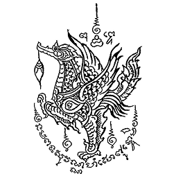 Hong sacred swan Sak Yant design