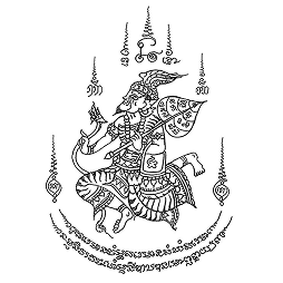 Ruesi hermit sage Sak Yant design